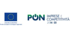 Logo Unione europea e PON Imprese e Competitivita